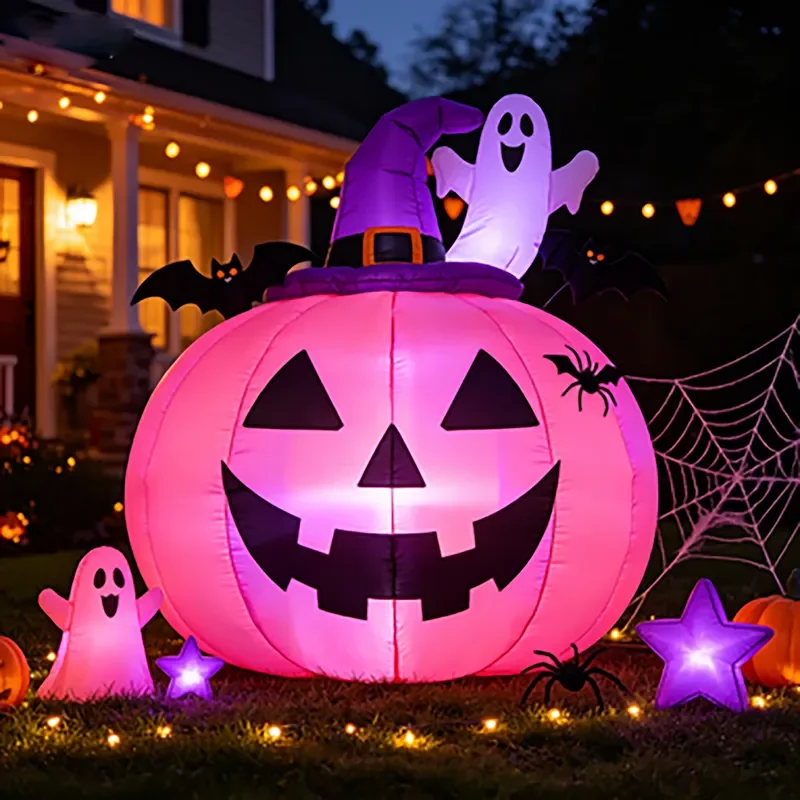 Inflatable Jack O Lantern LED Glowing Pumpkin Decoration for Home Lawn Festival Decor