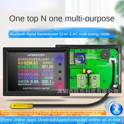 AT24 Multifunctional Digital Display AC Power Monitor Electric Energy Voltage Ammeter