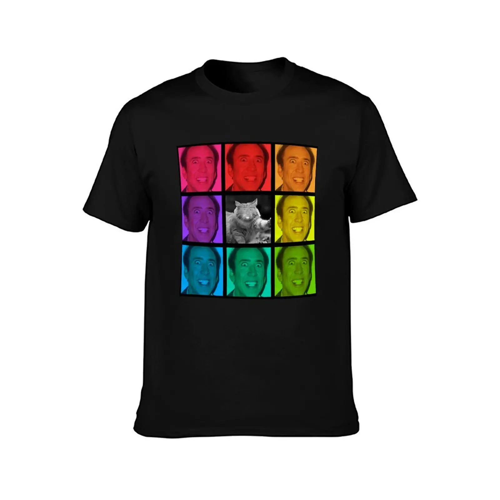 Nicolas Cage Stage Name Actor Filmmaker Coppola Received Many Awards Rainbow Feat Nic Cage Cat Cool T-Shirt Unisex Men Women