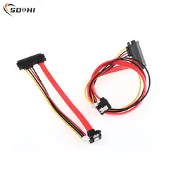 1pc 2-in-1 7Pin SATA DATA + 2.0mm 4Pin Power Combo 7+15 Pin 22P SATA Conjoint CD/DVD HD Hard Disk Cable