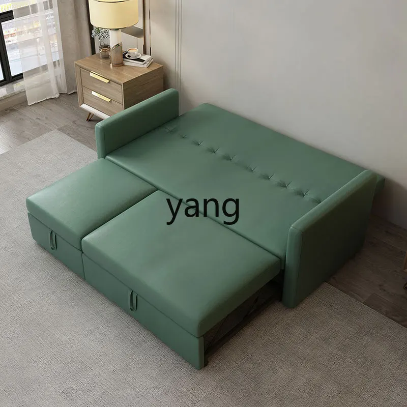 LTT small apartment double multi-function sofa bed folding dual-purpose technology cloth sofa bed
