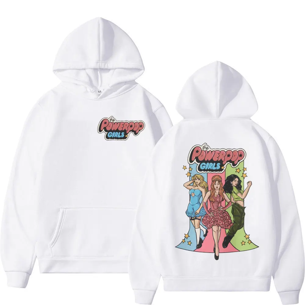 The Power Pop Girls 2024 Hoodie Charli XCX Chappell Roan Sabrina Carpenter Graphic Hoodies Unisex Y2k Fashion Hip Hop Sweatshirt