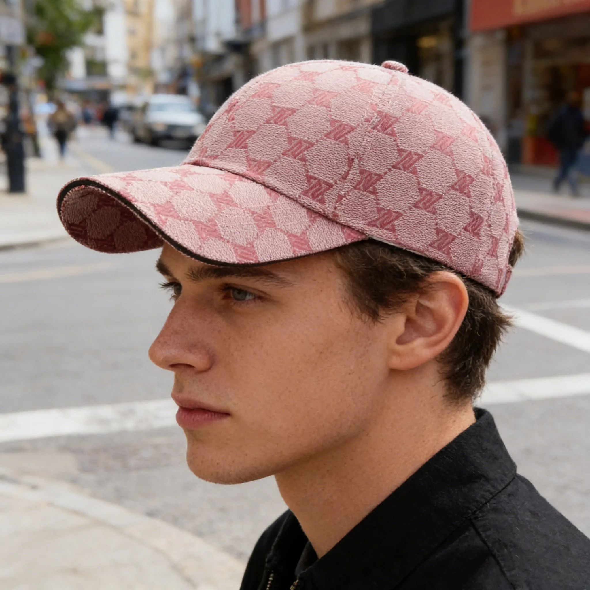 Four Seasons New Sunscreen Three-Line Sewn Baseball Cap Men's and Women's Casual Cap Net Red Distressed Hat