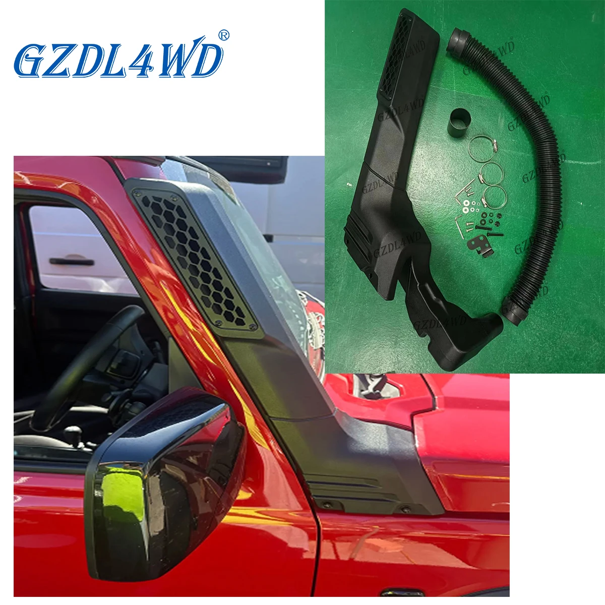 Car Exterior Accessories LLDPE Snorkel For Jimny JB64W JB74W 4 GENERATION 2019+ Auto Parts RHD Air Intake Snorkel Kits