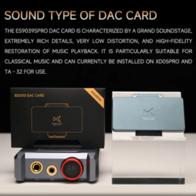 Tarjeta DAC XDUOO ES9039SPRO para música clásica con baja distorsión y restauración de alta fidelidad para XDO5PRO y TA-32