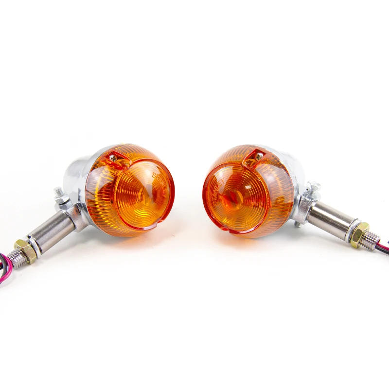 2 Pcs Motorcycle Bulb Strobe Turn Signal Light Cafe Racer Flashers Blinkers Amber Indicator Lamp For Suzuki Gt380 Gt550 Gt750