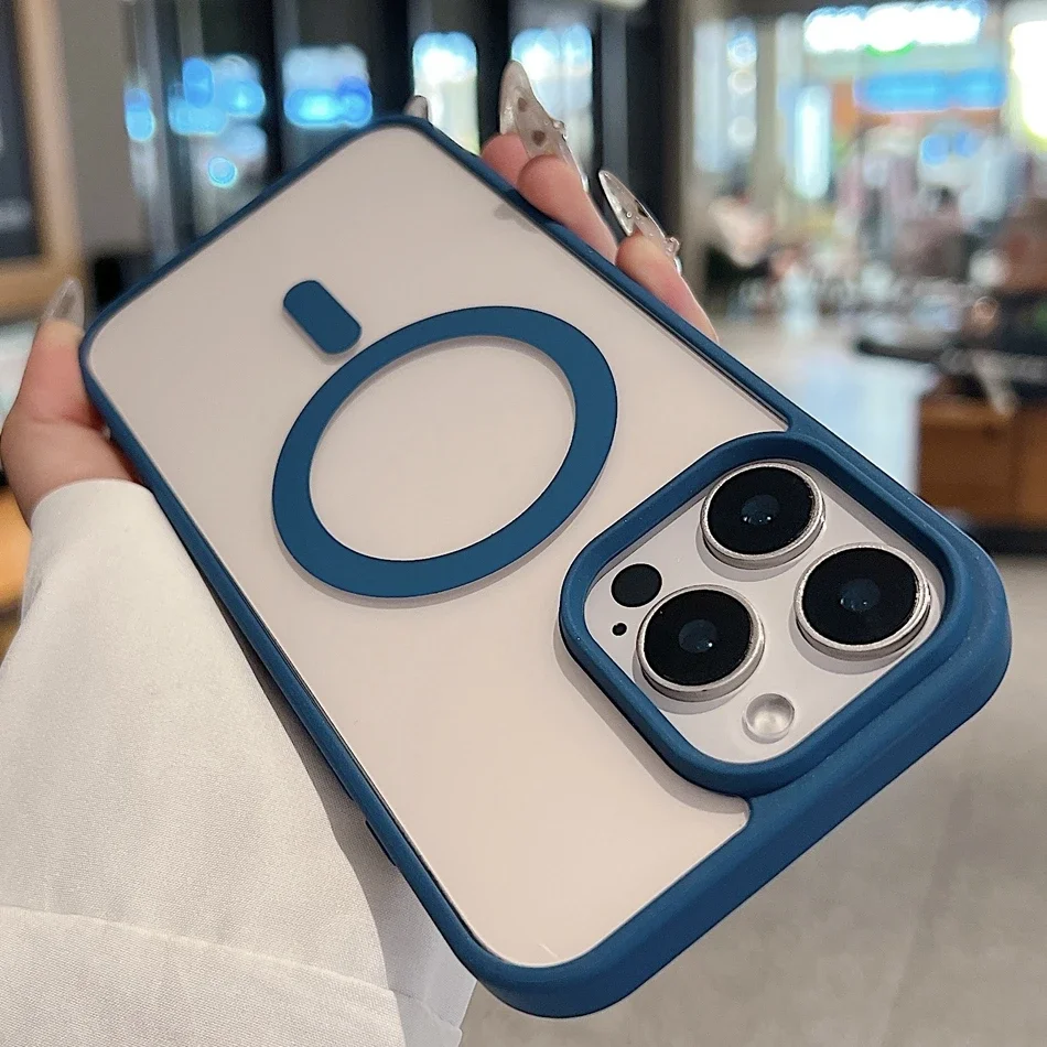 Desert Gold 16 pro max Case Magnetic for iPhone X XR XS 13 11 15 12 14 16 Pro Max Plus Case Silicone Wireless Charge Clear Cover