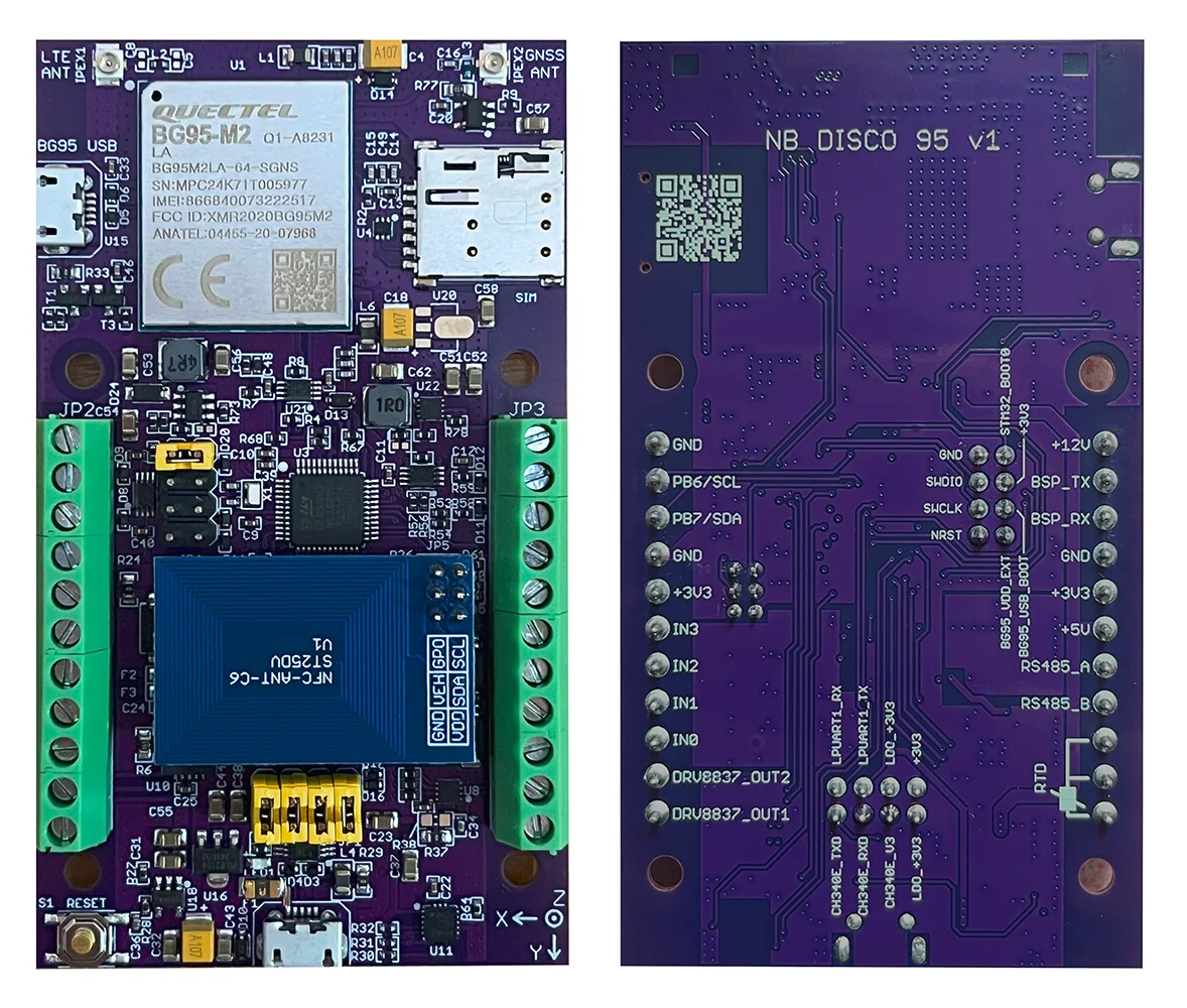 BG95-Entwicklungsboard-Kit mit STM32L4 Smart NB IoT-Sensor für LTE Cat M1/NB2 und GNSS mit ST25DV NFC-Tag