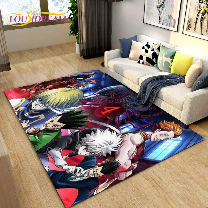 Anime Hunter×Hunter HxH Cartoon Area Rug Large,Carpet Rug for Living Room Bedroom Sofa Doormat Decoration,kid Non-slip Floor Mat