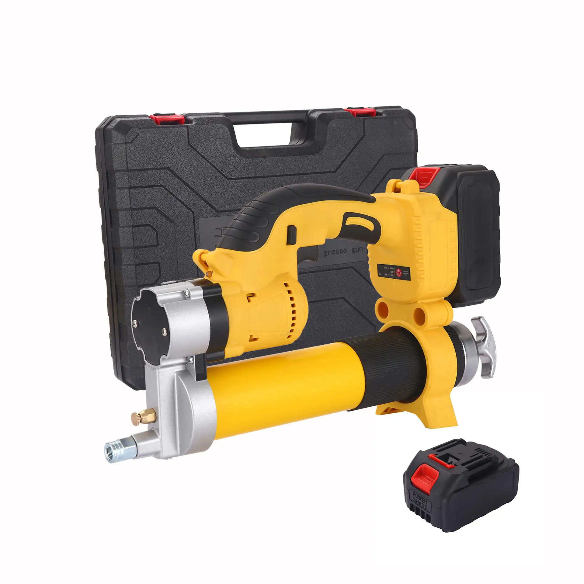 

21V Lithium Battery Grease Gun - Rechargeable Bulk Electric Ink Cartridge Filling Type Excavator-specific Tool Set
