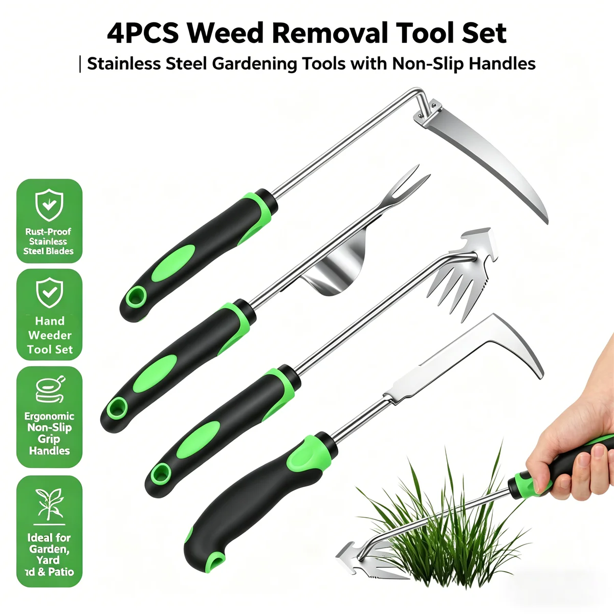 

3/4Pcs Garden Hoe Agricultural Supplies Weeds Tool Gardening Tools Utensils Hand Herbicide Weed Teacher Farming Farm Accessories