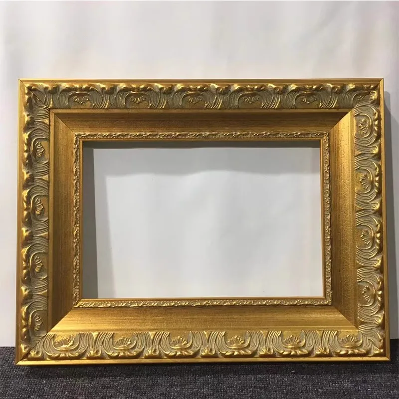 European Classic Solid Wood Oil Painting Frame, Mirror Wall Decoration Acrylic Sketch Frame, Customized Frame