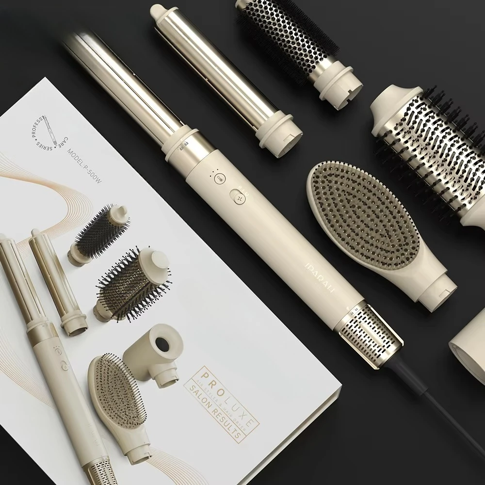 P-500 6in1 Hair Straightener Brush Electric  High -Speed 11000RPM BLDC Motor  Hair Dryer for Women