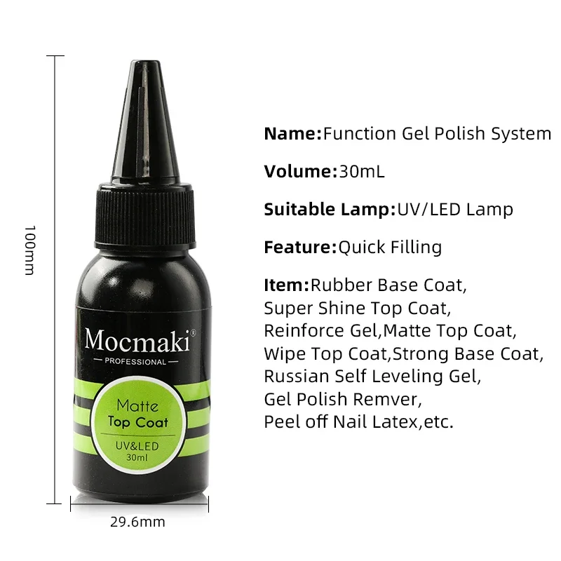 Mocmaki-esmalte de Gel para uñas, barniz semipermanente UV LED para manicura, 30ML