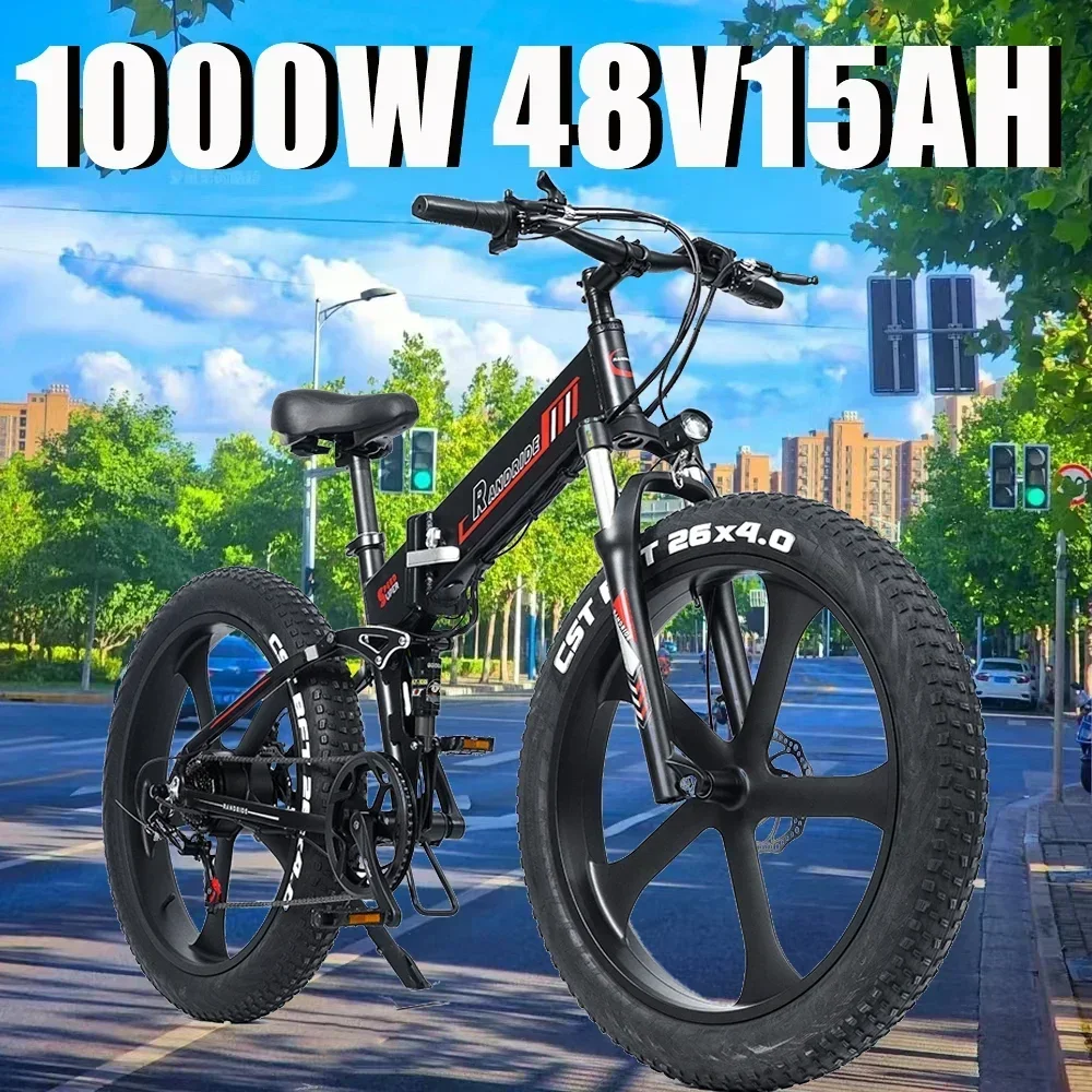 Mountain Electric bicycle 1000W Motor 48V17AH battery 20-inch tire beach Electric Bicycle 40KM/H Adult Off-road Electric bicycle