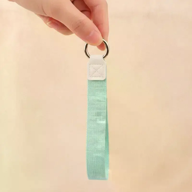 2PCS Fashion Keychain Canvas Strap Lanyard Bag Keyring Weave Pendant Car Key Ring Chain Gift