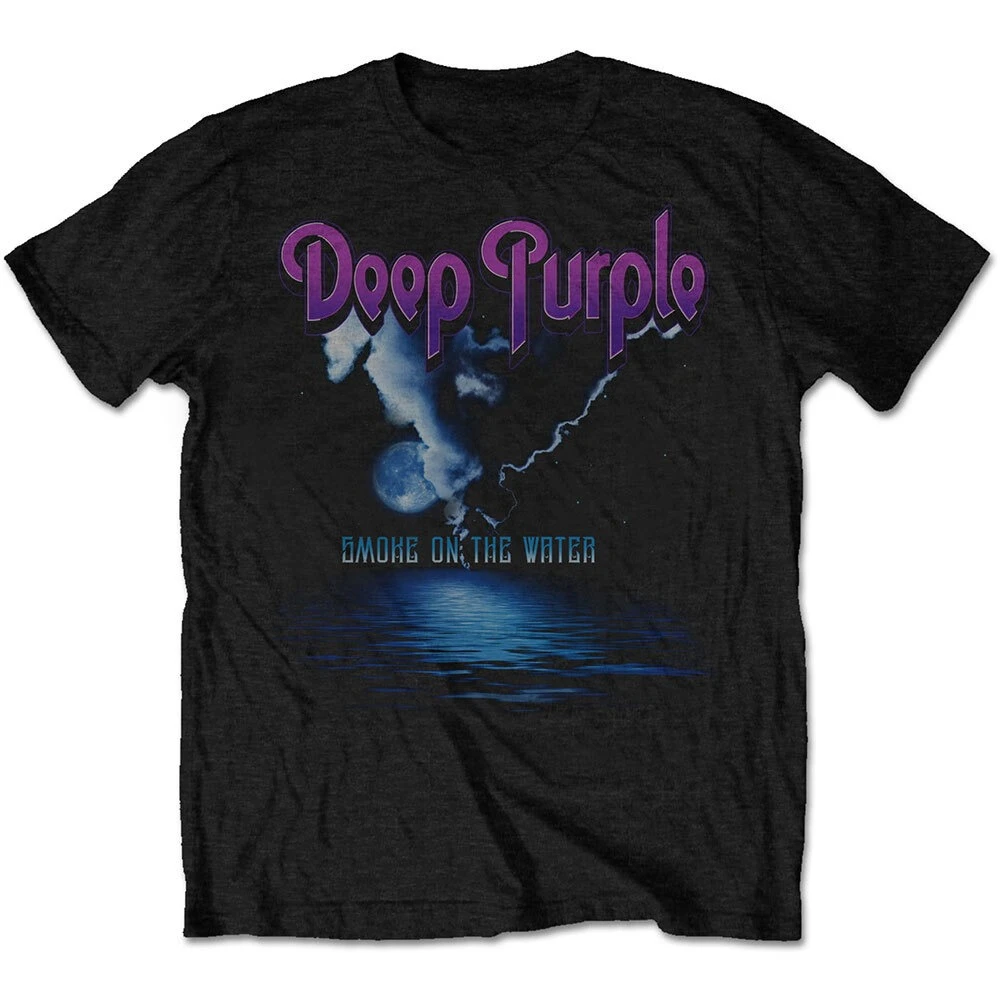 

Deep Purple Smoke on The Water Shirt Pattern Printing Summer Luxury Brand Cotton Men's and Women's T-Shirt Short Sleeve