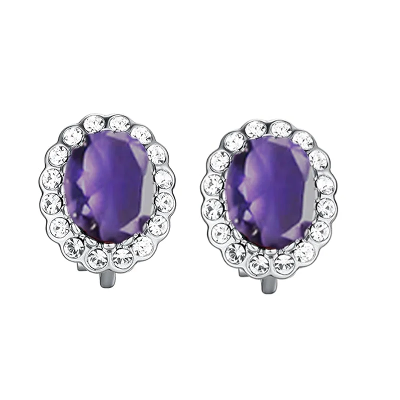 Fashionable and Exquisite Small Austrian Zircon Ear Clips, Super Sparkling Ear Clips, Versatile, No Ear Hole, Classic