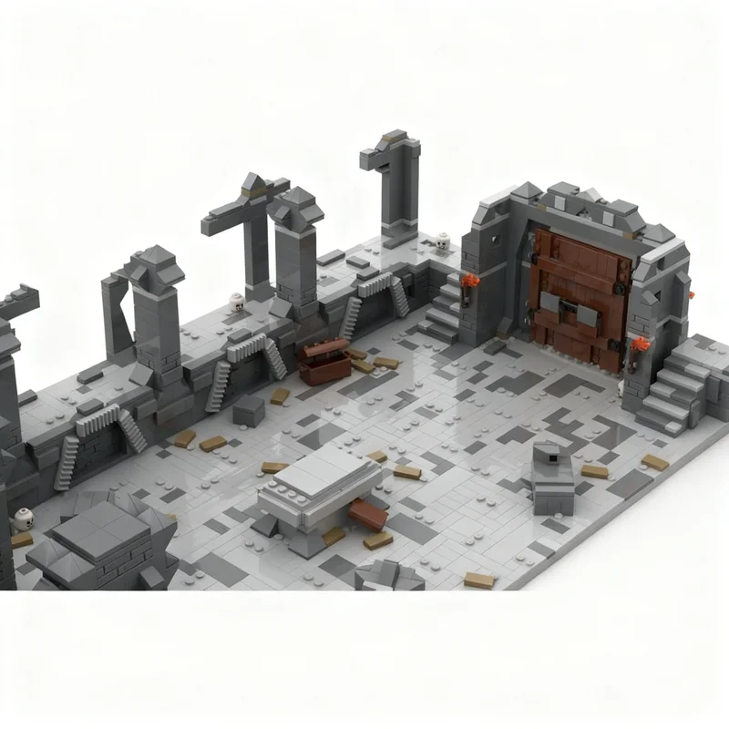 2500 pièces MOC Hobbit Seigneur des Anneaux La Tombe de Balin Modèle de blocs de construction Jouet de construction Cadeaux de Noël Briques éducatives Anniversaire