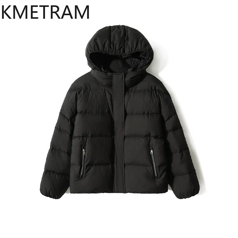 KMETRAM Winter Ganzendons Jas Hoge Kwaliteit Nieuw in Bovenkleding Korte Donsjassen Kleding Dames 2024 Пухо soiк Ж Diego Зим