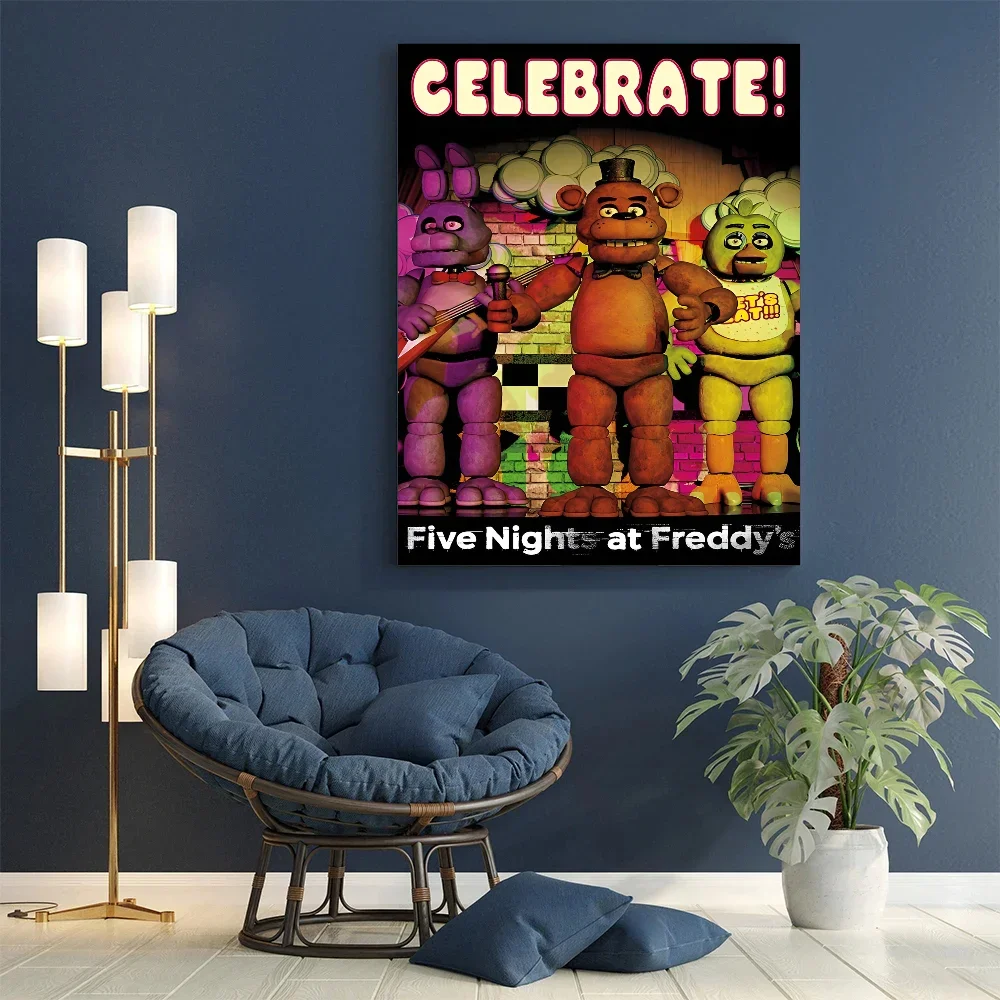 Classic Vintage White Paper Fnaf Five-nights-At-Freddys Wall Art, HD Canvas Print Poster, Home, Living Room, Room Decoration