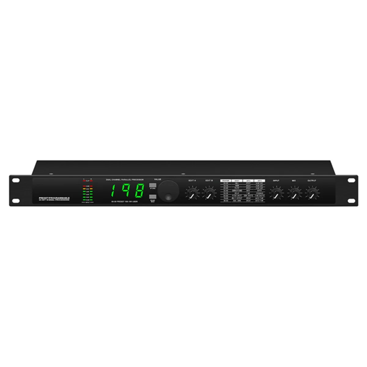 Professional Digital Reverberation Multi Effect DSP Processor Audio Processor Equalizer US PLUG