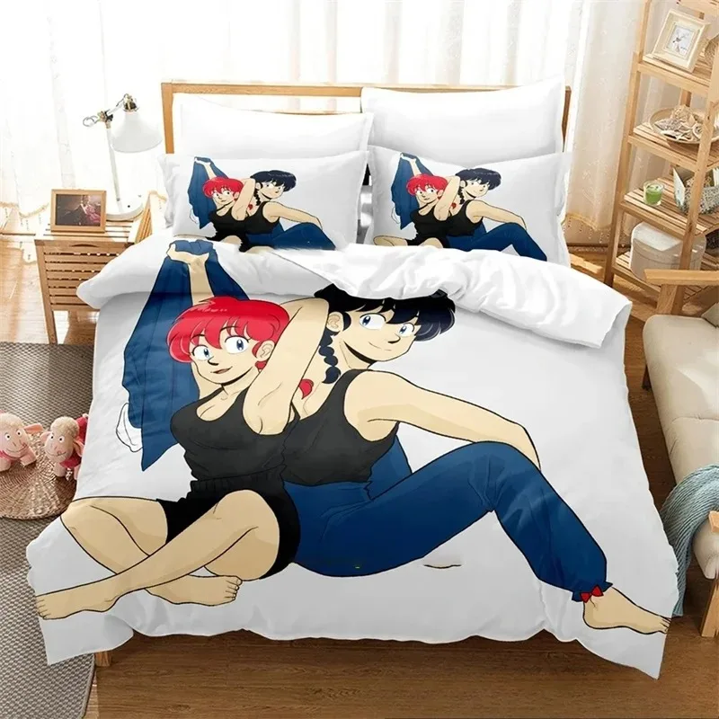 3D Printed Anime Anime Ranma Bedding Sets exquisite bed supplies set duvet cover bed comforter set luxury birthday gift