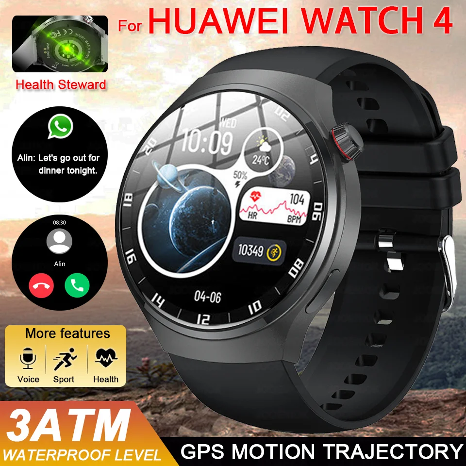 

Обновление серии Watch 4 Pro, спортивные умные часы для мужчин, полный сенсорный экран, Bluetooth-вызов, 1,53 дюйма, водонепроницаемые умные часы с пульсометром