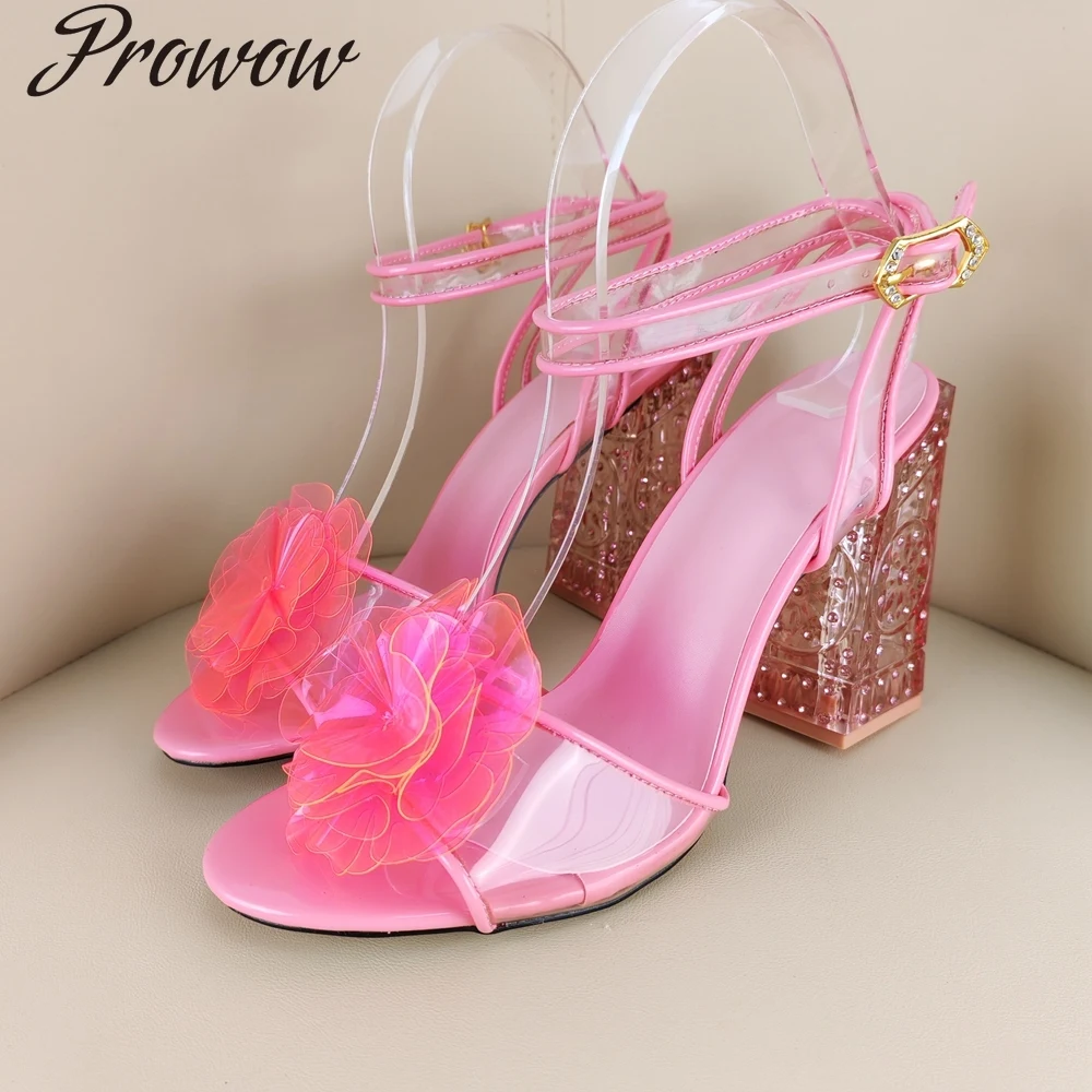 

Модные шикарные сандалии на каблуке с цветочным принтом и круглым носком, женская обувь Zapatos Mujer