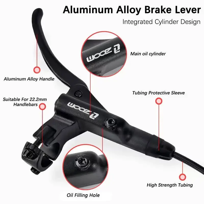 ZOOM 4 Piston Hydraulic Disc Brake HB876 Bicycle Brakes Set Aluminum Alloy MTB Brake Lever/Handle for 160mm Disc Rotor