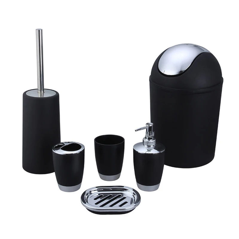 

Набор аксессуаров для ванной комнаты, дозатор мыла, бутылка, блюдо, держатель для зубной щетки, чашка, костюм, подставка для лосьона, туалетная щетка, мусорный бак
