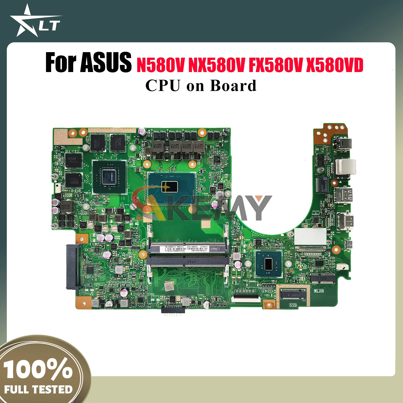 X580VD Laptop Motherboard Für ASUS VivoBook X580VD FX580V NX580V X580V N580V X580VN Mainboard Mit CPU 100% tests OK schnelle schiff