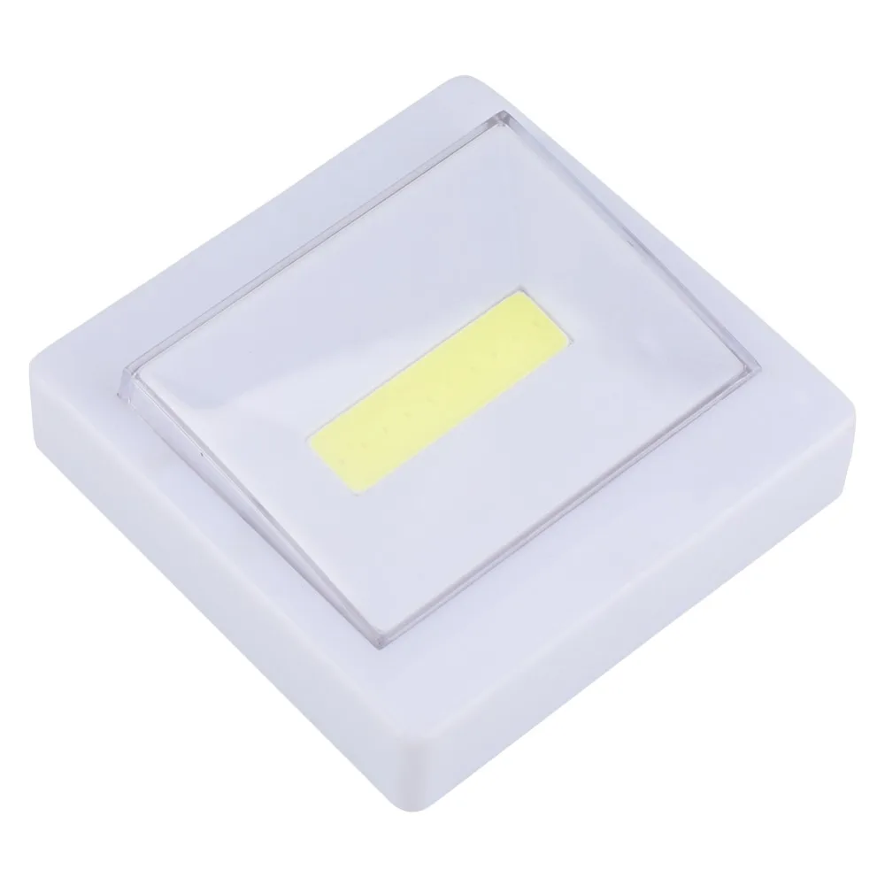 4 Pack Battery Operated LED Night Light Press Type Switch White Light Wall Mount Light Cordless Design COB Stick On Lamp