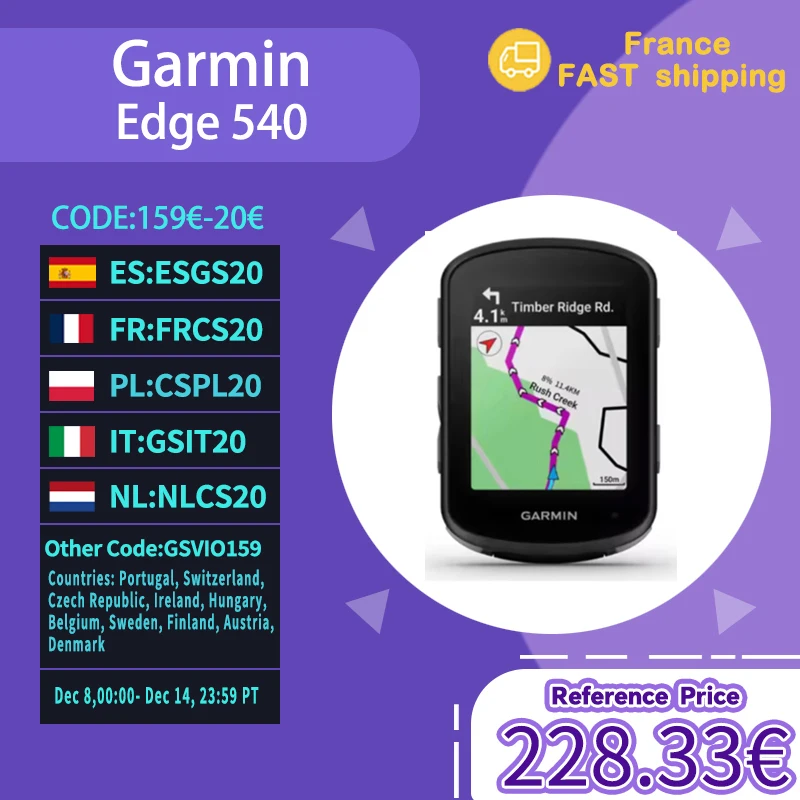 Garmin Edge 540 ordinateur de cyclisme carte extérieure Navigation montagne route vélo odomètre étanche cyclisme vacances cadeau