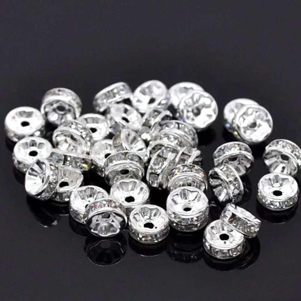 

200pcs Drill Ring Spacer Beads Vintage Mixed Size Pendants For Jewelry Making Diy Bracelet Decoration Wheel Circle Spacers Loose