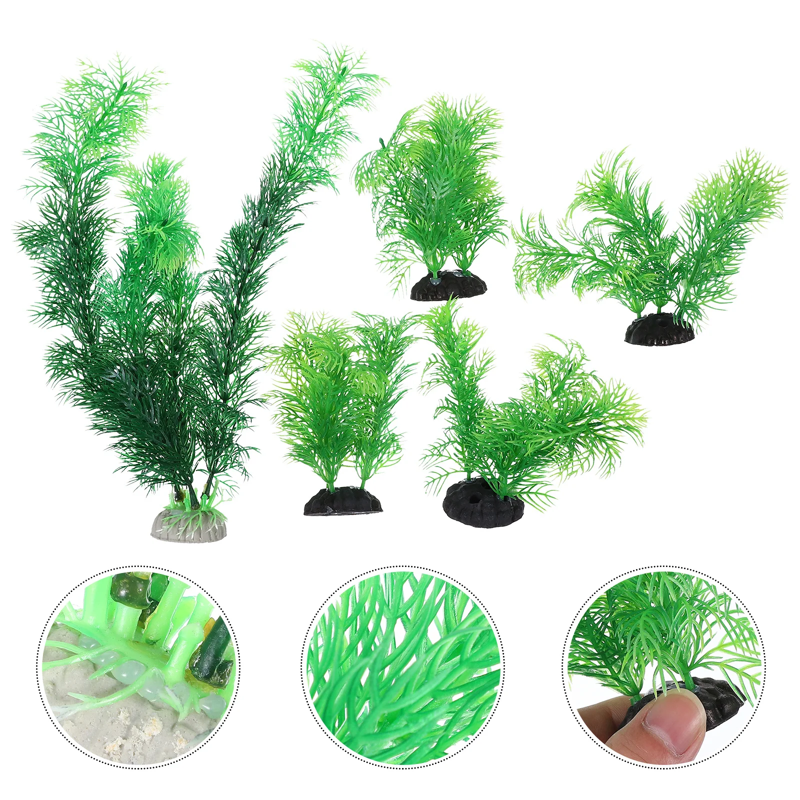 

5Pcs Aquarium Water Grass Set Eco-Friendly Durable Fish Tank Decor Natural Style Safe for Fish Growth Gift Aquarium Water Grass