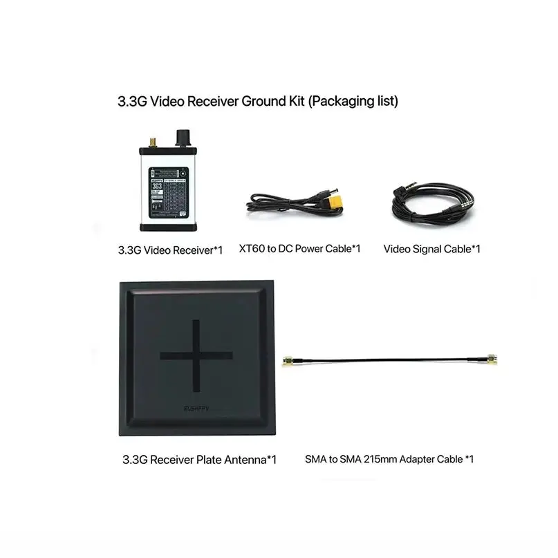 RUSHFPV 3.3G 2000mW 2W 8CH VTX VRX Audio Video FPV Transmitter / Receiver Recording Plate SMA Antenna For RC FPV Drone