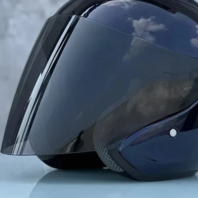 Ram4 Heldere Donkerblauwe Halve Helm Mannen En Vrouwen Motorfiets Offroad Zomerhelm Bergafwaarts Racen Bergkruis Casco Capaciteit