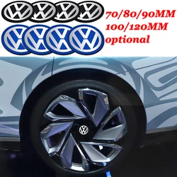 70/80/90/100/120MM Car Wheel Center Covers Sticker Hub Cap Decal Hubcap Decoration For Volkswagen VW GTI Golf Polo Tiguan Passat