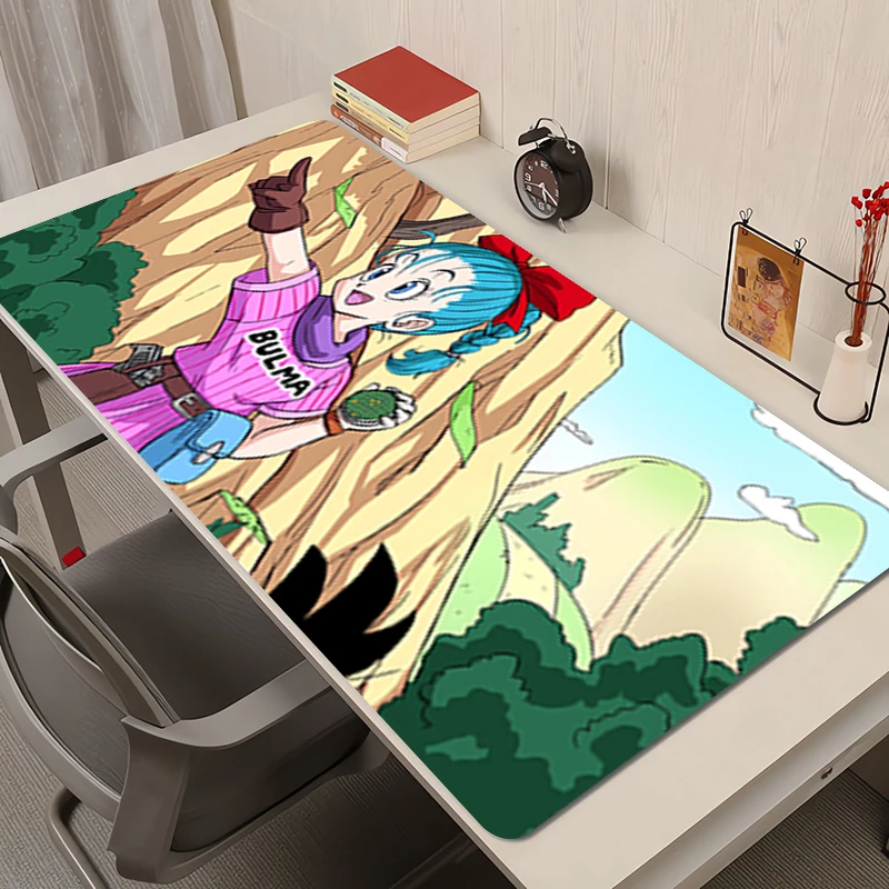 

Mouse Pad Rubber Mousepad Office Desk Mat Anime Gaming Mats PC Accessories Extended Pad Non-Slip Dragon Ball Bulma Keyboard Mat