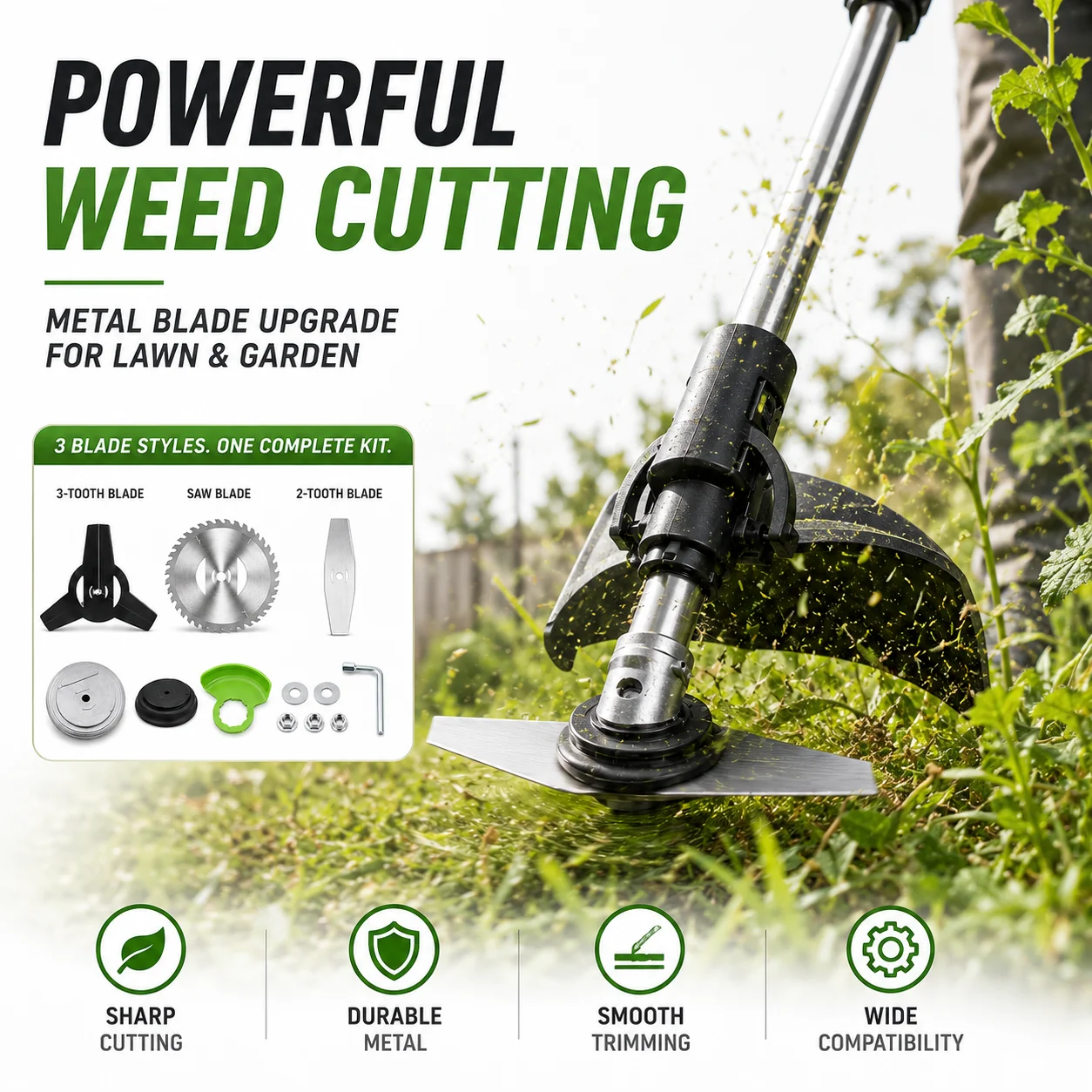 잔디 트리머 블레이드 세트, 3날 금속 브러시 커터 블 - Gardening Tools Wholesale 리뷰 및 가격