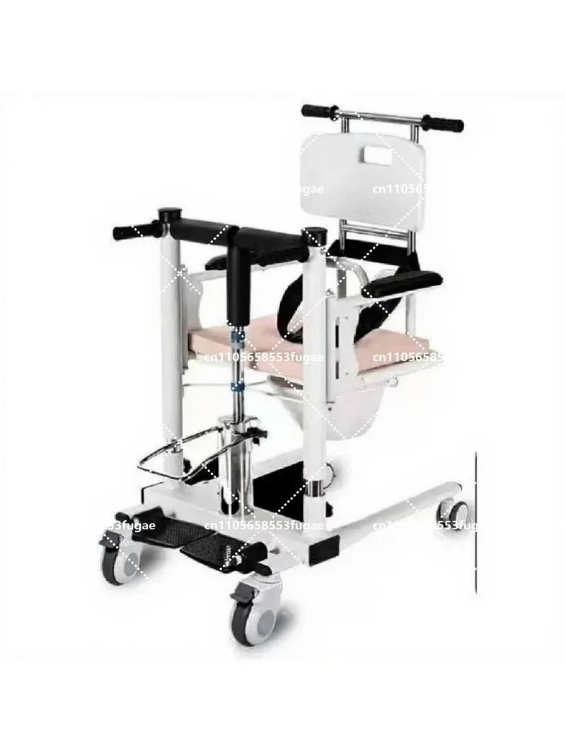 Hydraulic Lift Toilet Chair for Elderly Disabled Care, Multi Functional Household Patient Shifting Aid