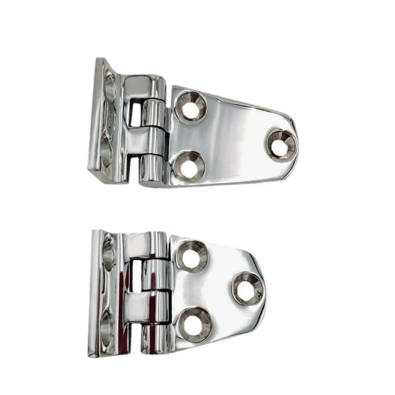 2PCS Stainless Steel 316 Hatch Flush Mount Right Angels Boat Hinges With 5 Holes 54mm 66mm Marine Yacht Hardware Accessories