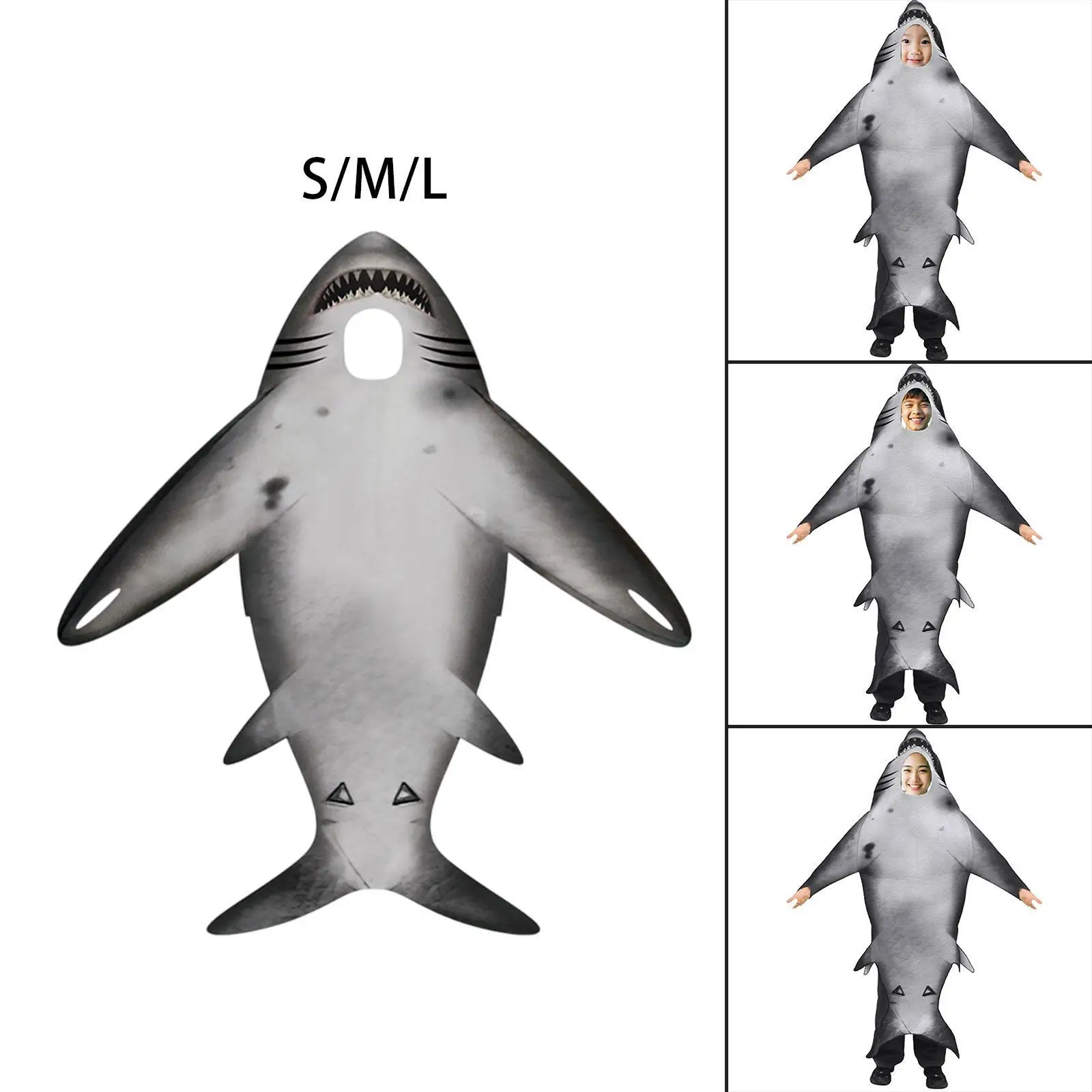 

Cosplay Shark Costume Halloween Suit for Role Playing Festival Party Supplies