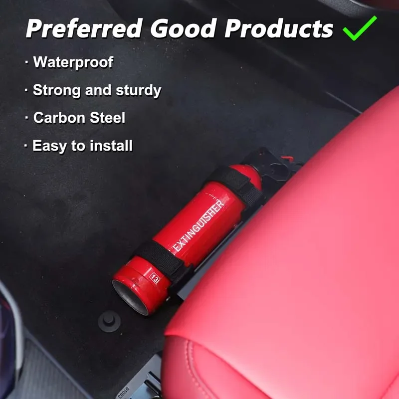 

For 2025-2026 BMW X3 G45 Aluminum Alloy Black Car Co-Pilot Seat Under Adjustable Fire Extinguishing Bracket Car Accessories