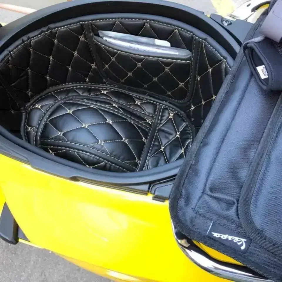 Motorcycle Storage Box PU Leather Rear Trunk Cargo Liner Protector Accessories For Vespa 150 Sprint 150