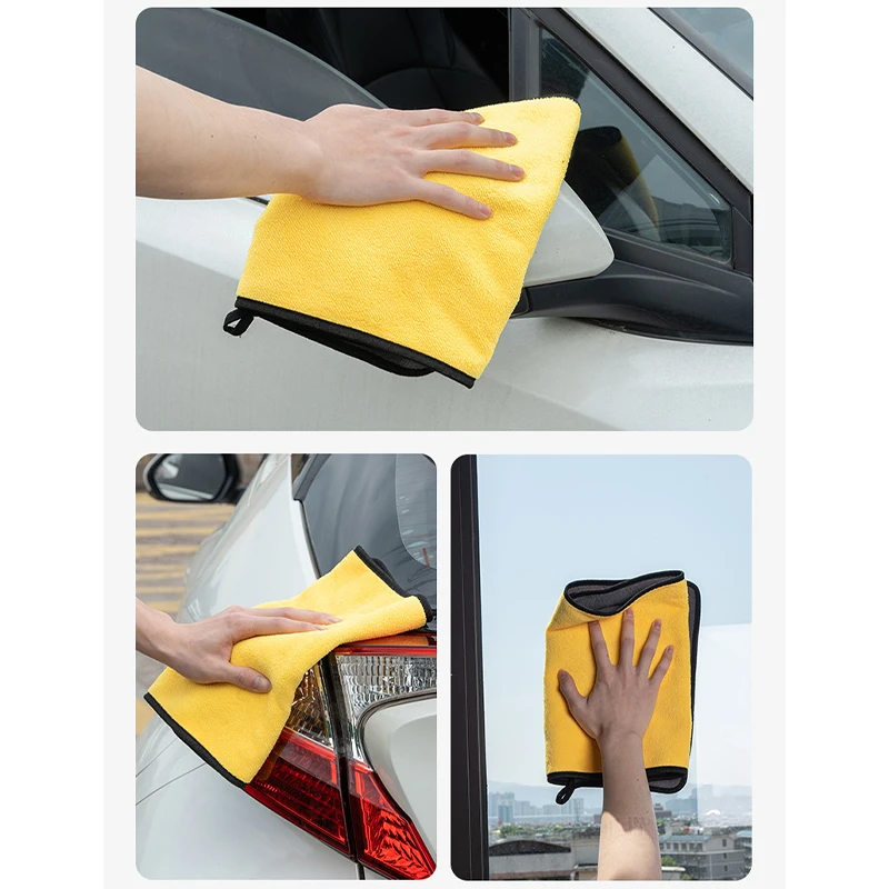 Double-sided thickened Car Wash Towel Wipe Car Towel Microfiber Towel Absorbs Water Does Not Shed lint Car Rag Cleaning Supplies