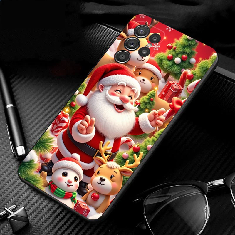 

Phone Case For Samsung Galaxy S25 S24 S23 S22 S21 Ultra S24 S23 S22 S21 S25 Plus S24 S20 FE Christmas Deer Tree