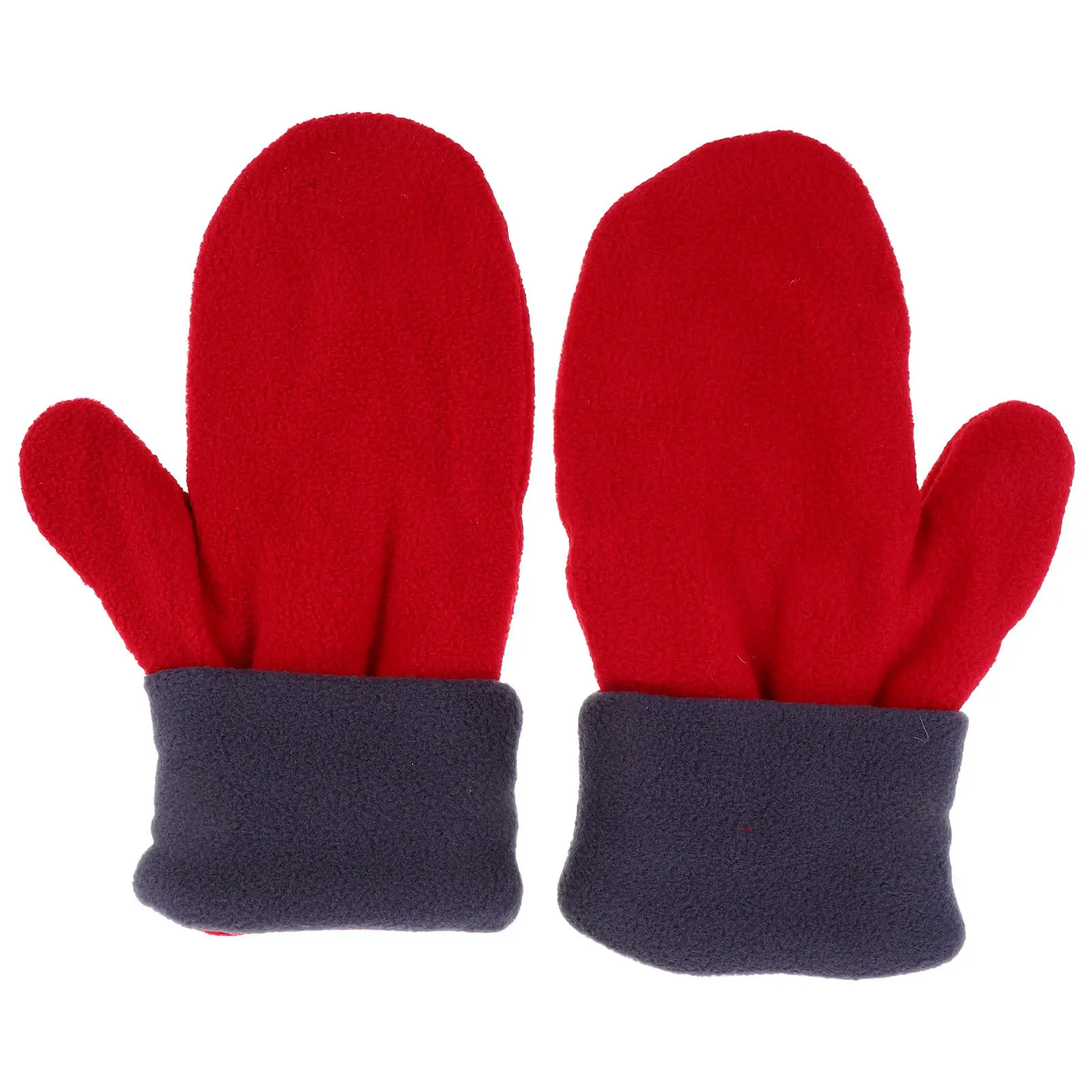 

1 Pair Winter Warm Thickened Fleece Gloves Fingerless Men Women Cycling Skiing Snow Mittens Cold Weather Outdoor
