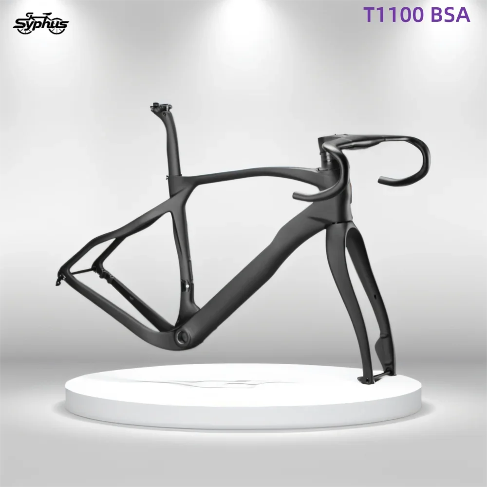 

2025 Carbon Fiber Gravel Bike Frame 700c Disc BrakeThru Axle 12x142mm BSA Bottom Bracket UD Texture Carbon Fiber Bike Frame